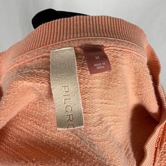 Anthropologie Pilcro Orange Pintuck Sweatshirt - Women’s M - Picture 7 of 9